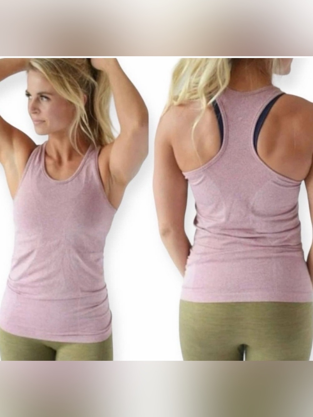 ZYIA Dusty Rose Racerback Tank Top